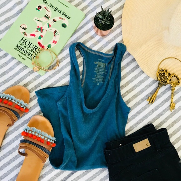 Abercrombie & Fitch Tops - 🎉HP🎉Dark Teal Abercrombie & Fitch Racerback Tank